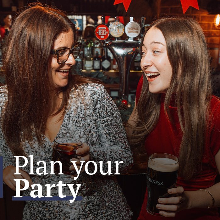Make a group booking. Christmas at The King's Head in London